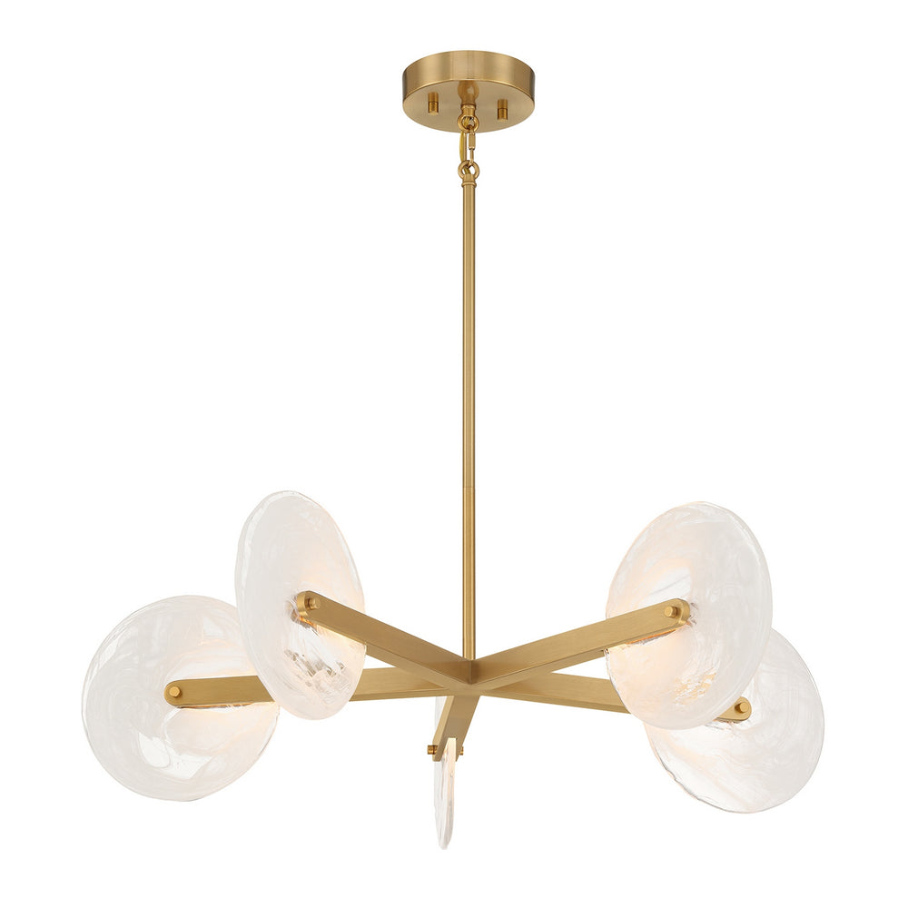Savoy House - LED Chandelier - Ainslie - Warm Brass- Union Lighting Luminaires Decor