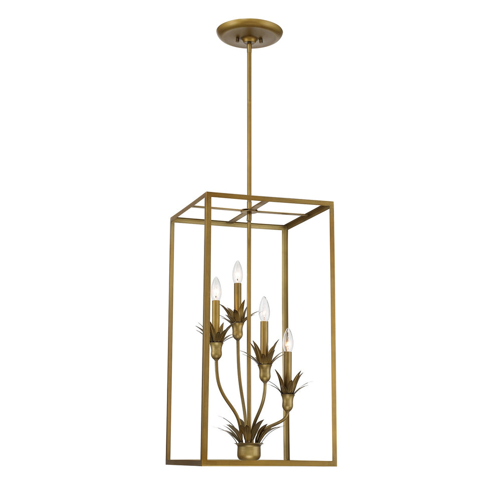 Savoy House - Four Light Pendant - Strathmore - Antique Patina- Union Lighting Luminaires Decor