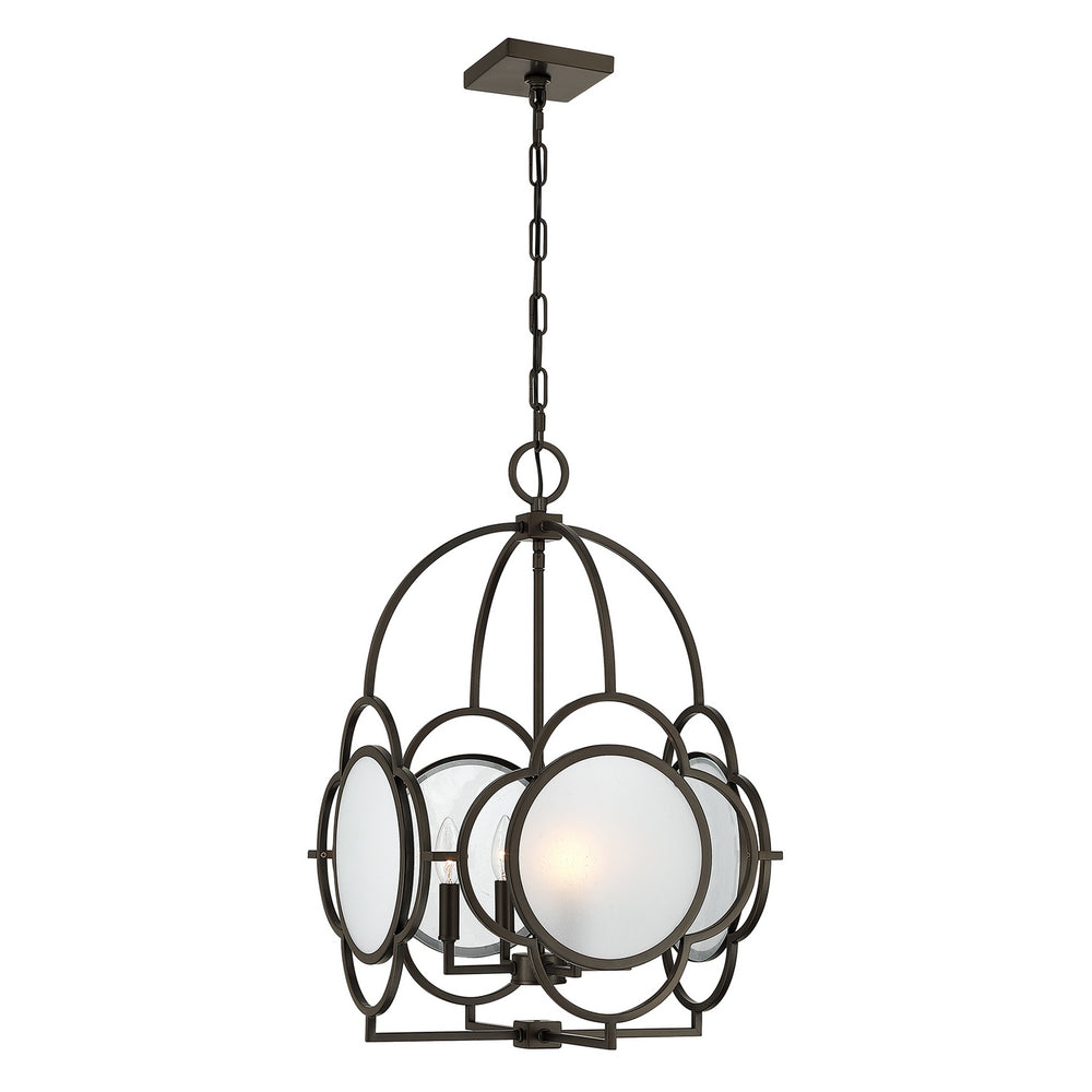 Savoy House - Four Light Pendant - Damen - Mediterranean Bronze- Union Lighting Luminaires Decor