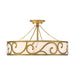 Savoy House - Six Light Semi-Flush Mount - Halstead - Antique Patina- Union Lighting Luminaires Decor