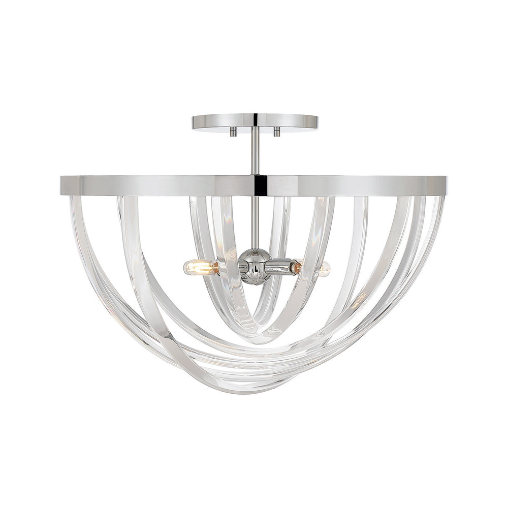 Savoy House - Four Light Semi-Flush Mount - Jennings - Polished Chrome- Union Lighting Luminaires Decor