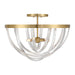 Savoy House - Four Light Semi-Flush Mount - Jennings - Warm Brass- Union Lighting Luminaires Decor