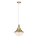Savoy House - One Light Pendant - Ogdon - Noble Brass- Union Lighting Luminaires Decor