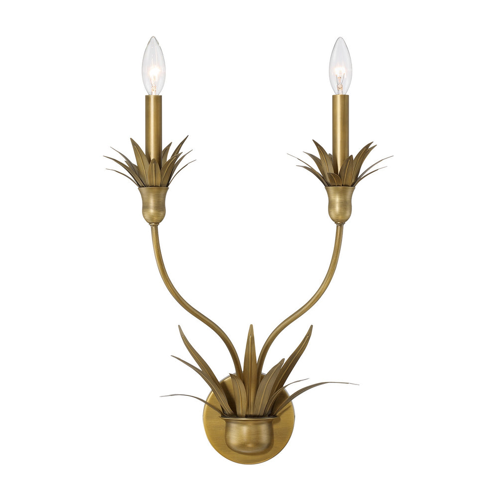 Savoy House - Two Light Wall Sconce - Strathmore - Antique Patina- Union Lighting Luminaires Decor