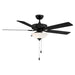 Meridian - 52" Ceiling Fan - Matte Black- Union Lighting Luminaires Decor