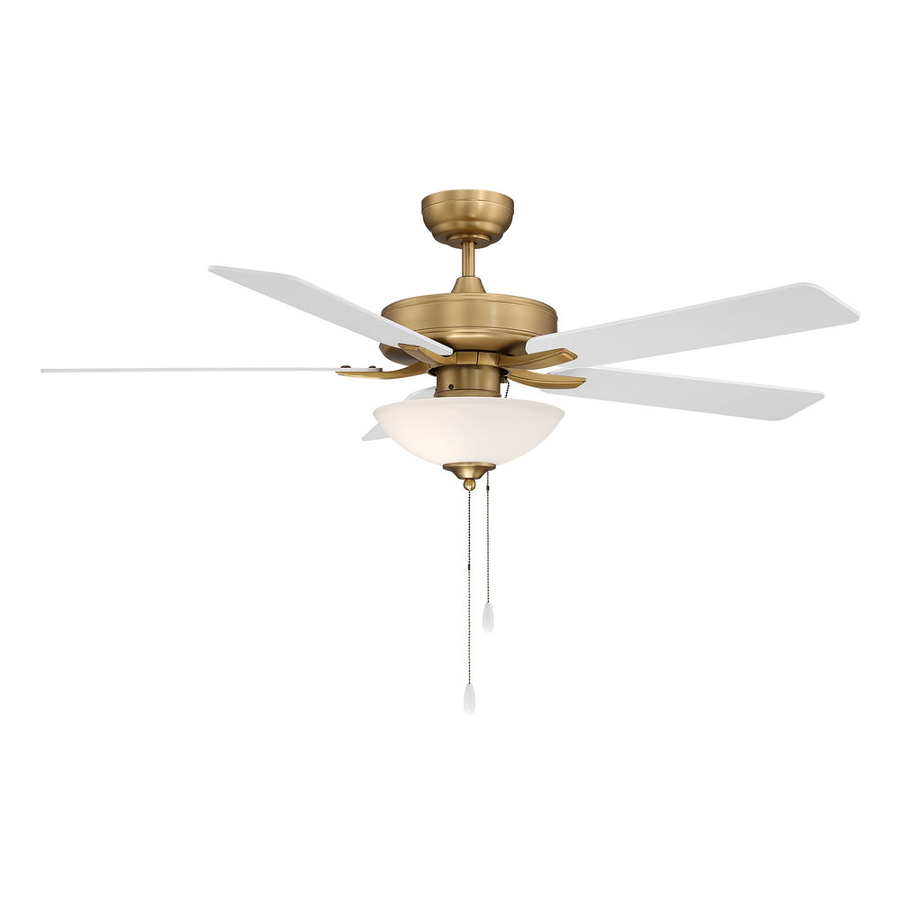 Meridian - 52" Ceiling Fan - Natural Brass- Union Lighting Luminaires Decor