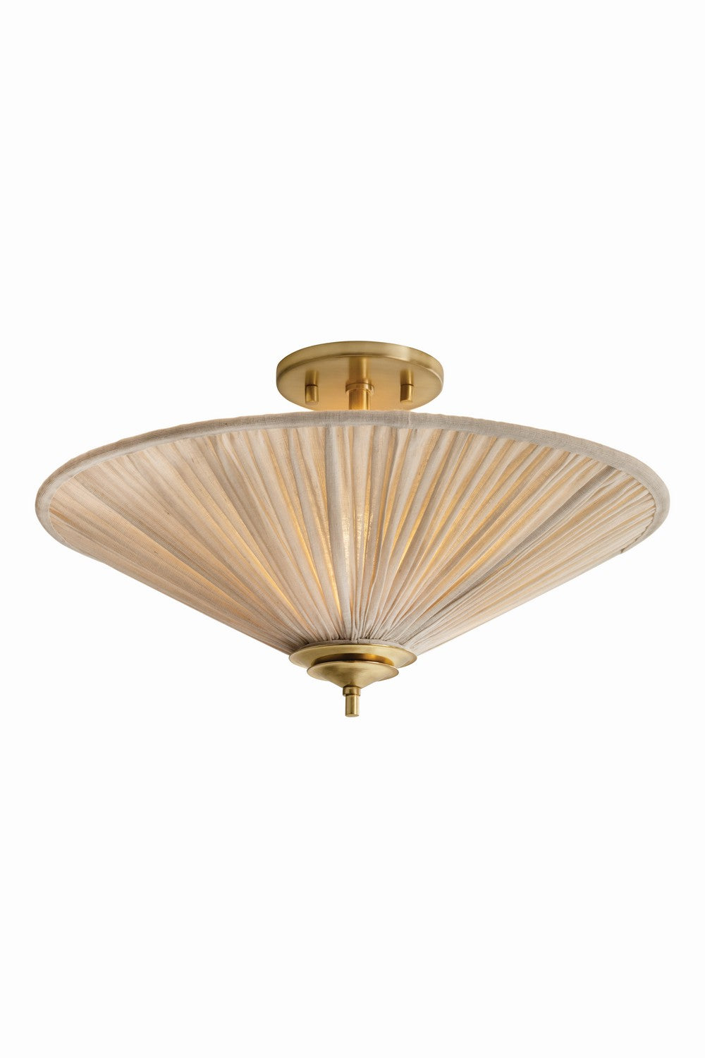 Mitzi Canada - One Light Semi Flush Mount - Helen - Aged Brass- Union Lighting Luminaires Decor