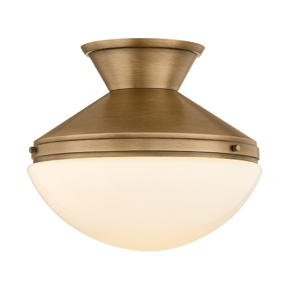 Mitzi Canada - One Light Semi Flush Mount - Esther - Patina Brass- Union Lighting Luminaires Decor