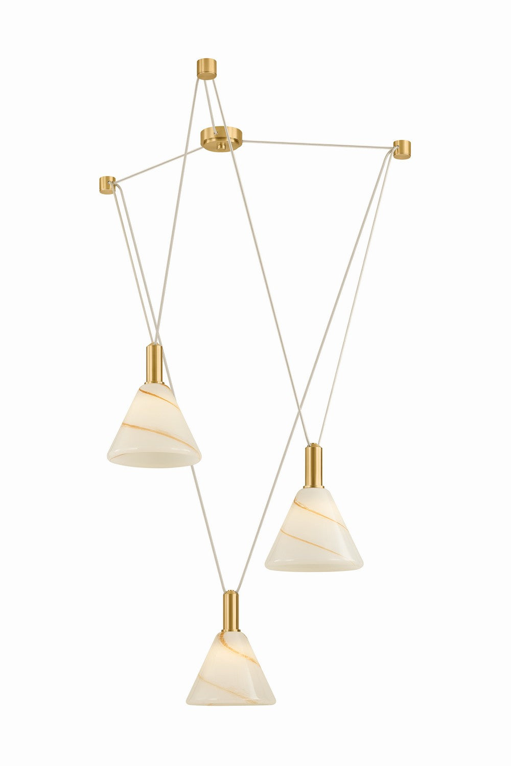Mitzi Canada - Three Light Chandelier - Eileen - Aged Brass- Union Lighting Luminaires Decor