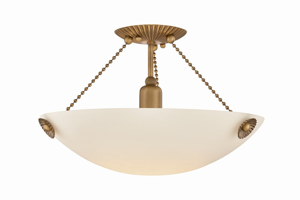Mitzi Canada - One Light Semi Flush Mount - Vivienne - Patina Brass- Union Lighting Luminaires Decor