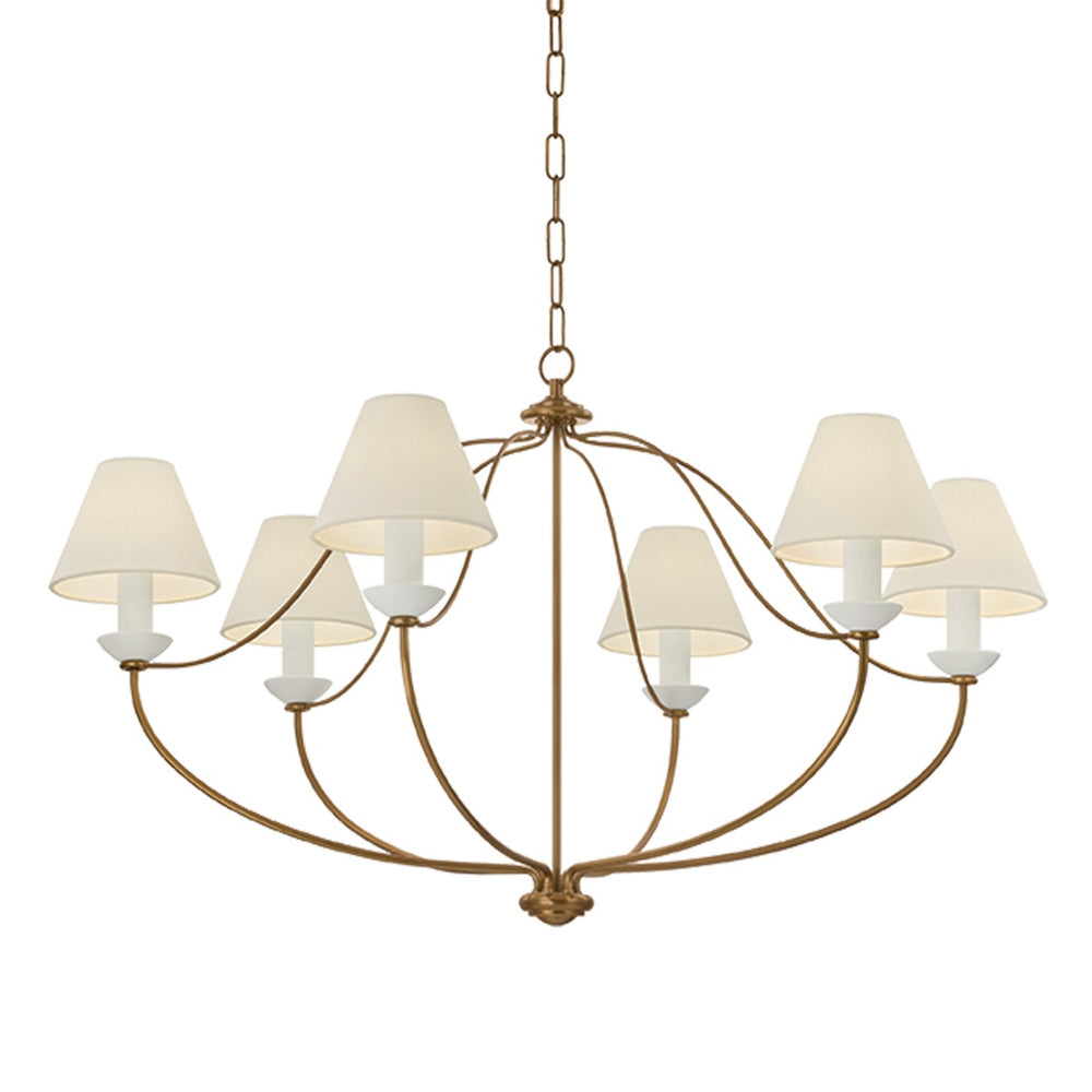Mitzi Canada - Six Light Chandelier - Brinlea - Patina Brass- Union Lighting Luminaires Decor