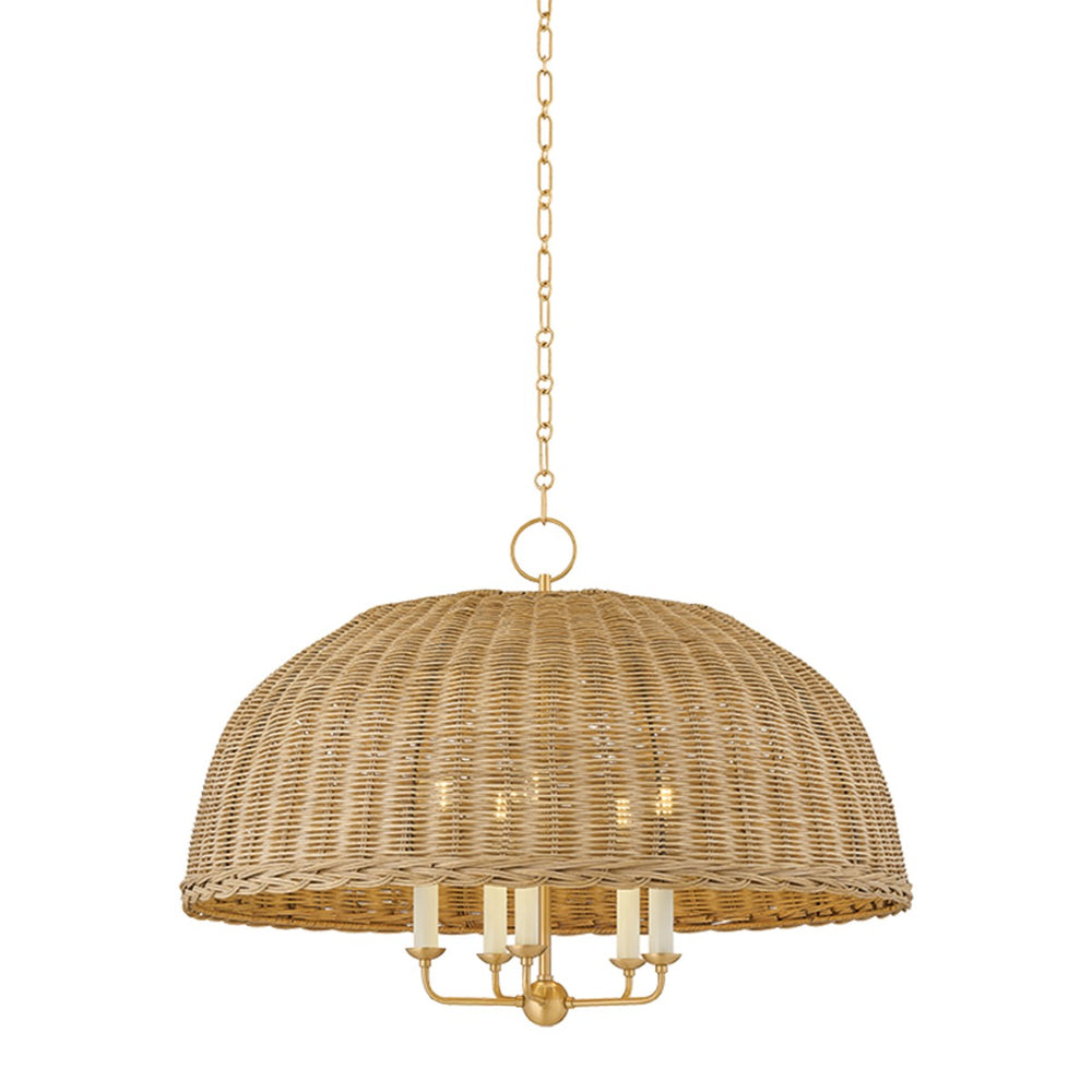 Mitzi Canada - Five Light Chandelier - Arwen - Aged Brass- Union Lighting Luminaires Decor