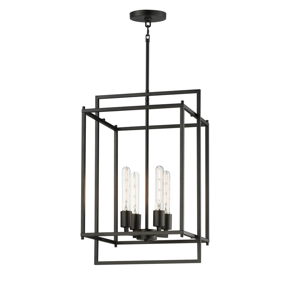 Maxim - Four Light Pendant - Gridline - Black- Union Lighting Luminaires Decor