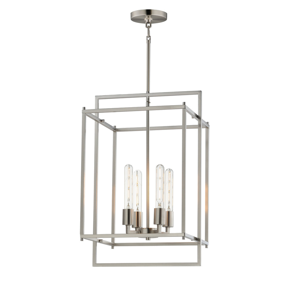 Maxim - Four Light Pendant - Gridline - Satin Nickel- Union Lighting Luminaires Decor
