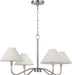 Visual Comfort Studio Canada - Four Light Chandelier - Eldon - Brushed Nickel- Union Lighting Luminaires Decor