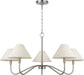 Visual Comfort Studio Canada - Five Light Chandelier - Eldon - Brushed Nickel- Union Lighting Luminaires Decor