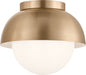 Visual Comfort Studio Canada - One Light Flush Mount - Hyde - Satin Brass- Union Lighting Luminaires Decor