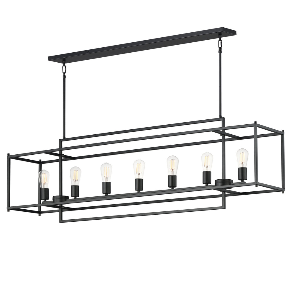 Maxim - Seven Light Linear Pendant - Gridline - Black- Union Lighting Luminaires Decor