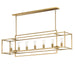 Maxim - Seven Light Linear Pendant - Gridline - Natural Aged Brass- Union Lighting Luminaires Decor