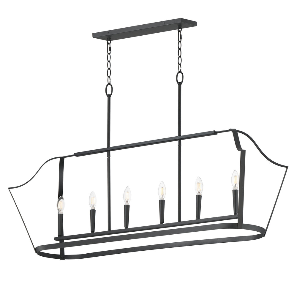 Maxim - Six Light Linear Pendant - Arden - Black- Union Lighting Luminaires Decor