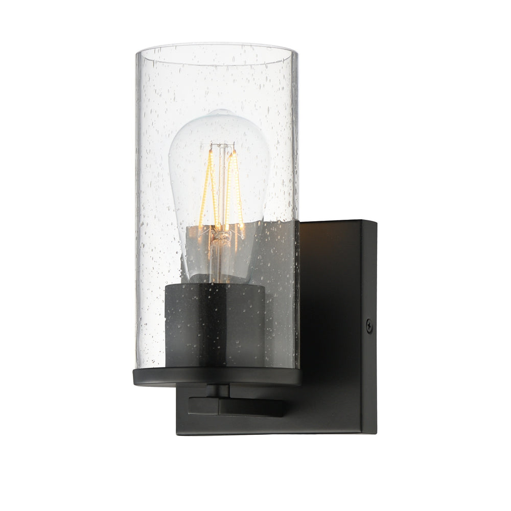 Maxim - One Light Wall Sconce - Livingston - Black- Union Lighting Luminaires Decor