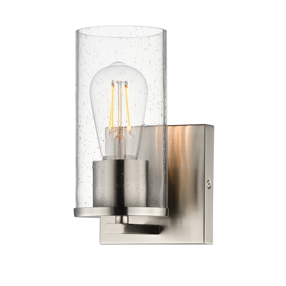 Maxim - One Light Wall Sconce - Livingston - Satin Nickel- Union Lighting Luminaires Decor