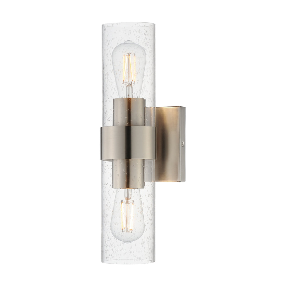 Maxim - Two Light Wall Sconce - Livingston - Satin Nickel- Union Lighting Luminaires Decor