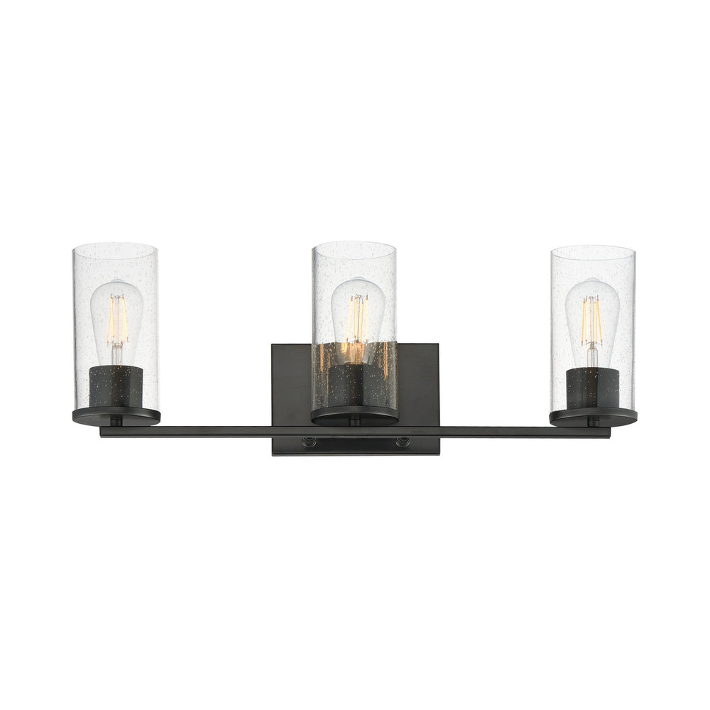 Maxim - Three Light Bath Vanity - Livingston - Black- Union Lighting Luminaires Decor