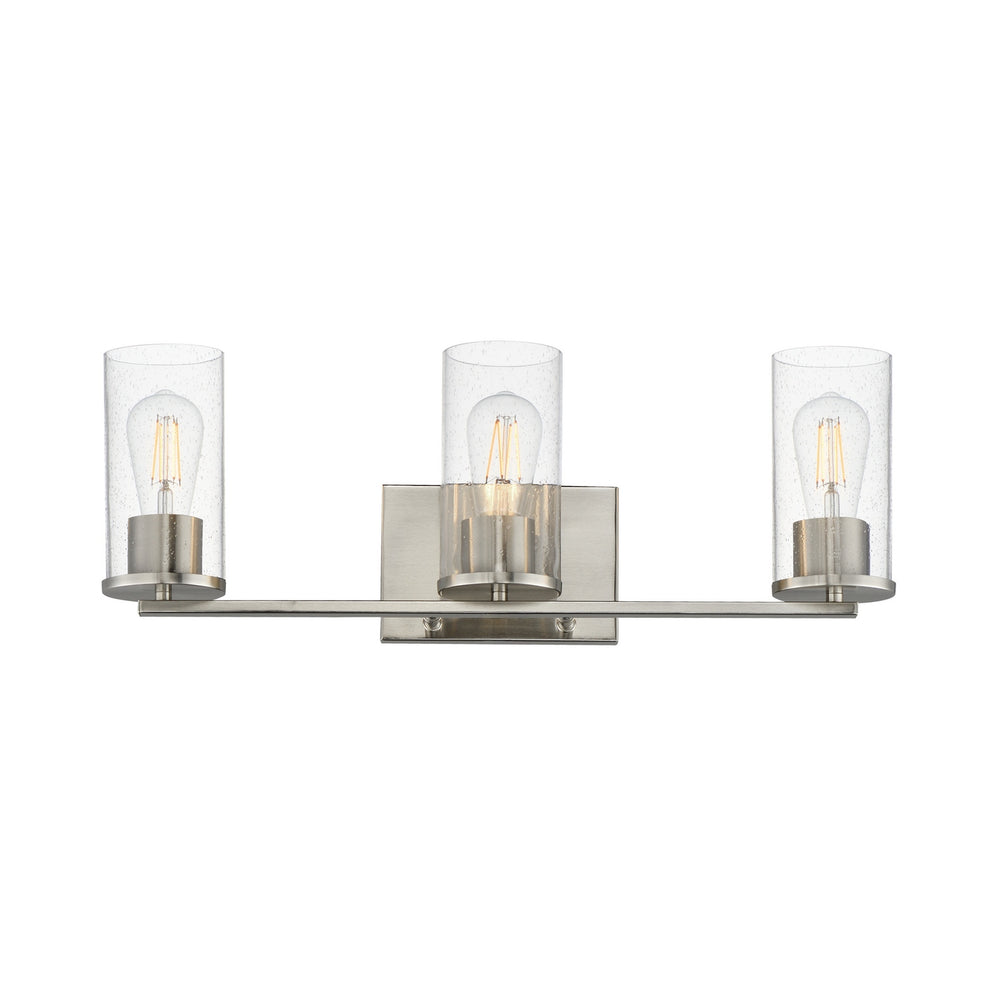 Maxim - Three Light Bath Vanity - Livingston - Satin Nickel- Union Lighting Luminaires Decor