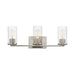 Maxim - Three Light Bath Vanity - Livingston - Satin Nickel- Union Lighting Luminaires Decor