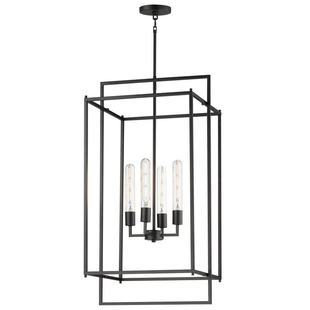Maxim - Four Light Pendant - Gridline - Black- Union Lighting Luminaires Decor