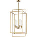Maxim - Four Light Pendant - Gridline - Natural Aged Brass- Union Lighting Luminaires Decor