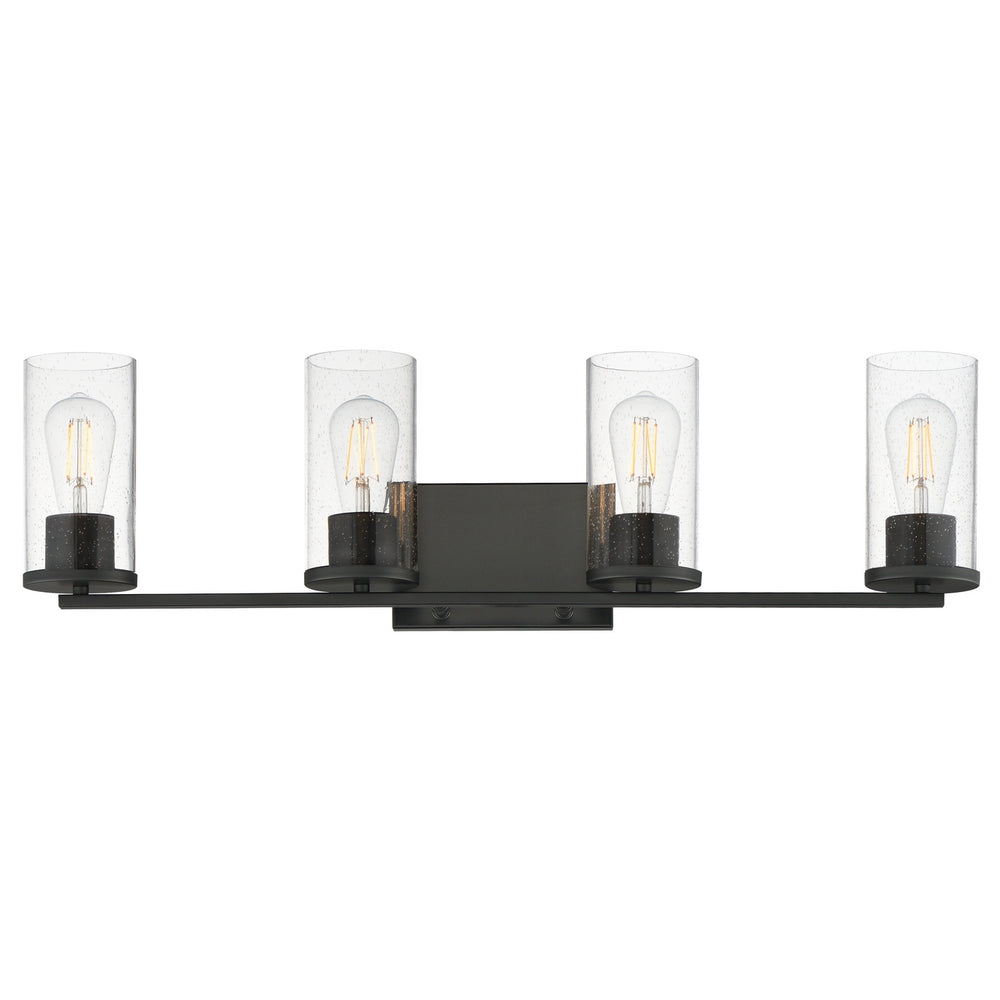 Maxim - Four Light Bath Vanity - Livingston - Black- Union Lighting Luminaires Decor