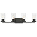 Maxim - Four Light Bath Vanity - Livingston - Black- Union Lighting Luminaires Decor