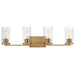 Maxim - Four Light Bath Vanity - Livingston - Natural Aged Brass- Union Lighting Luminaires Decor