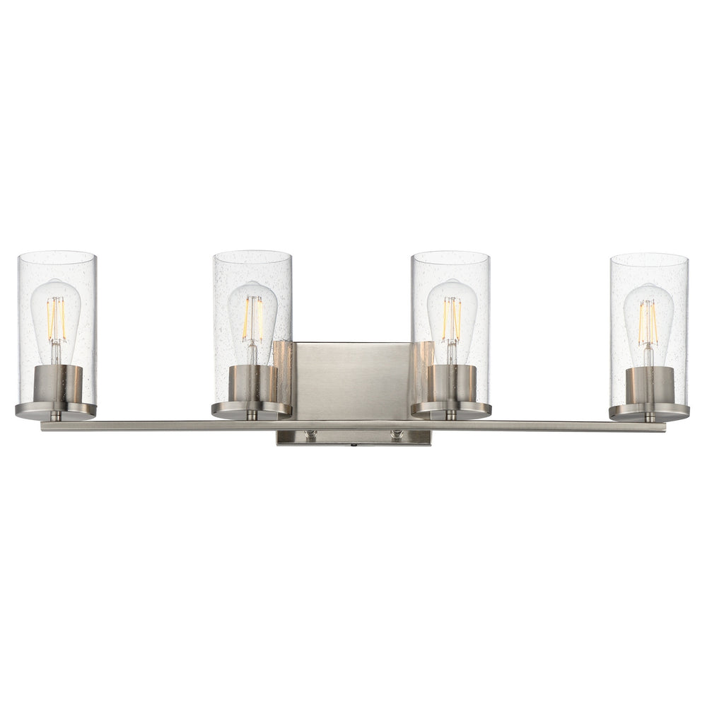 Maxim - Four Light Bath Vanity - Livingston - Satin Nickel- Union Lighting Luminaires Decor