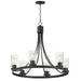 Maxim - Six Light Chandelier - Livingston - Black- Union Lighting Luminaires Decor