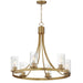 Maxim - Six Light Chandelier - Livingston - Natural Aged Brass- Union Lighting Luminaires Decor
