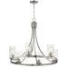 Maxim - Six Light Chandelier - Livingston - Satin Nickel- Union Lighting Luminaires Decor