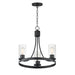 Maxim - Three Light Chandelier - Livingston - Black- Union Lighting Luminaires Decor