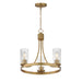 Maxim - Three Light Chandelier - Livingston - Natural Aged Brass- Union Lighting Luminaires Decor
