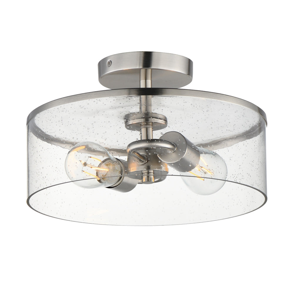 Maxim - Two Light Semi-Flush Mount - Livingston - Satin Nickel- Union Lighting Luminaires Decor