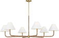 Visual Comfort Studio Canada - Six Light Chandelier - Fiona - Gild- Union Lighting Luminaires Decor
