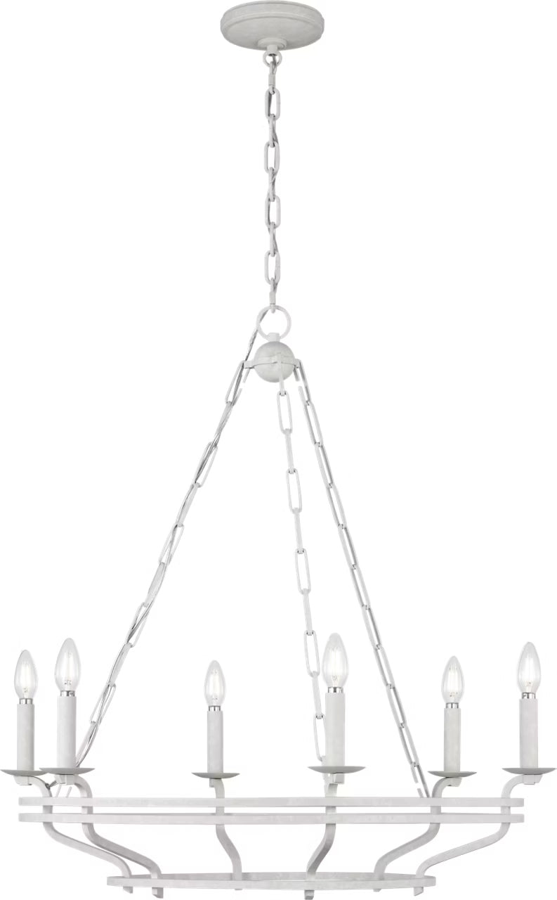 Visual Comfort Studio Canada - Six Light Chandelier - Brighton - Aged Pewter- Union Lighting Luminaires Decor