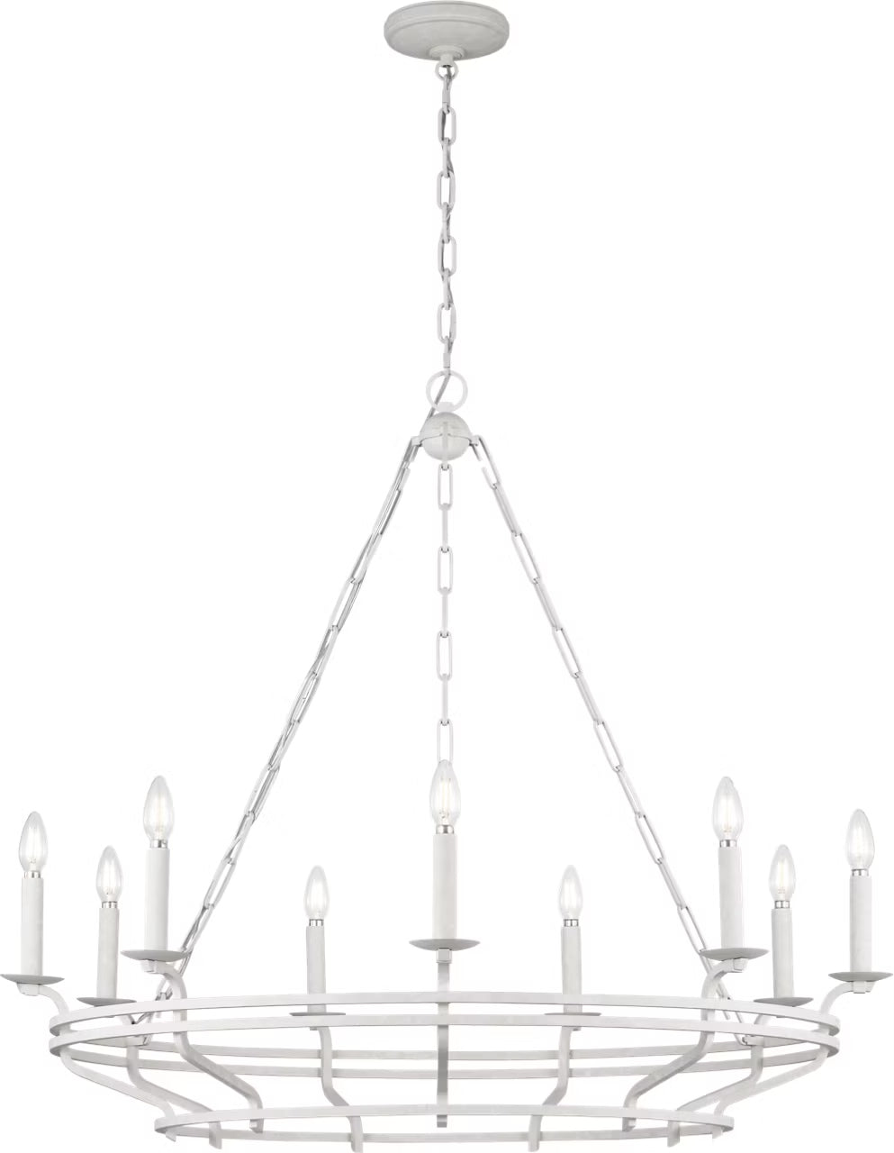 Visual Comfort Studio Canada - Nine Light Chandelier - Brighton - Aged Pewter- Union Lighting Luminaires Decor