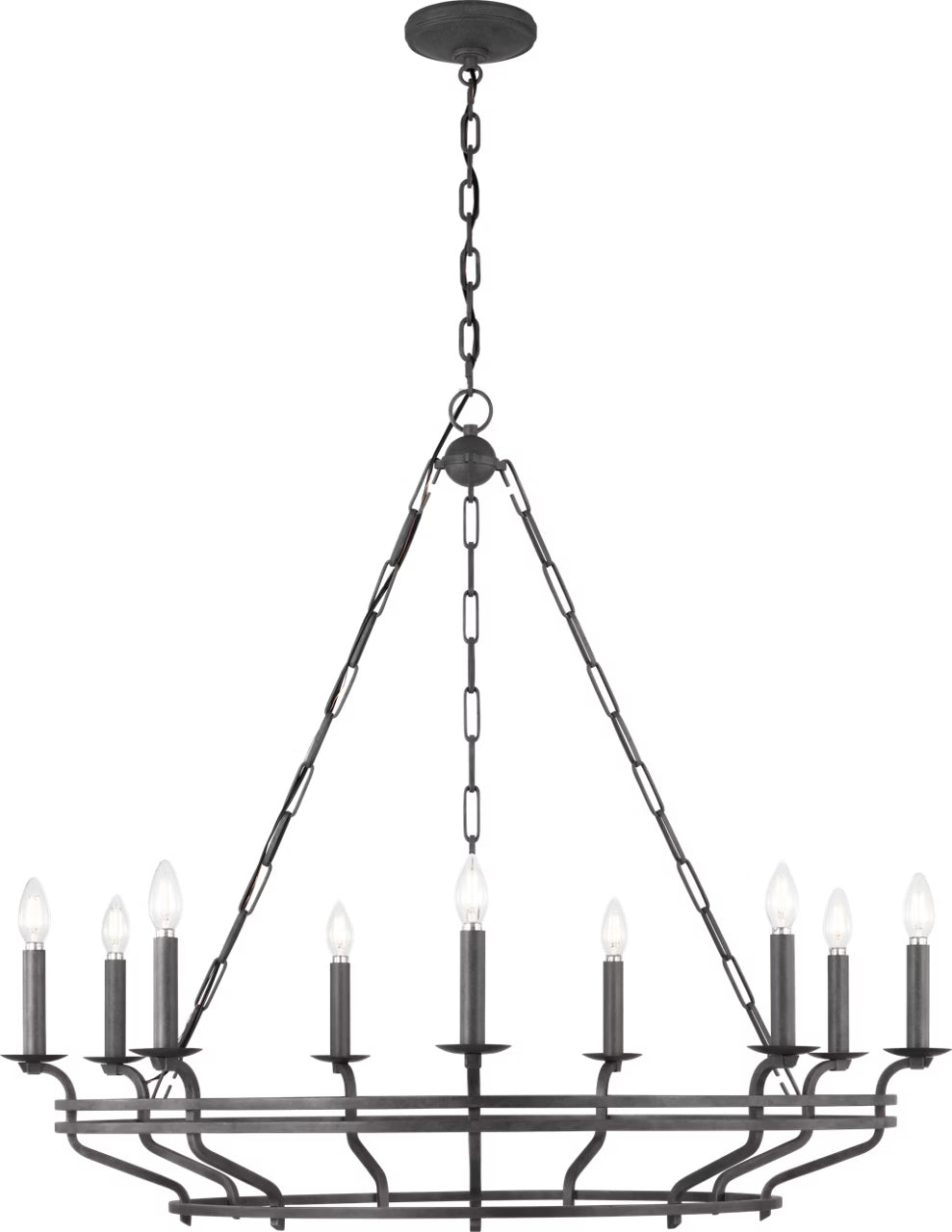 Visual Comfort Studio Canada - Nine Light Chandelier - Brighton - Italian Rust- Union Lighting Luminaires Decor