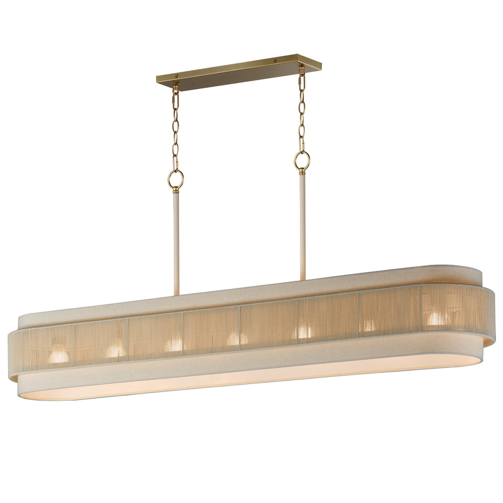 Maxim - Seven Light Linear Pendant - Seacliff - Natural Aged Brass- Union Lighting Luminaires Decor