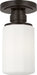 Visual Comfort Studio Canada - One Light Flush Mount - Fairfax - Aged Iron- Union Lighting Luminaires Decor