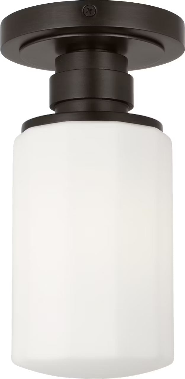 Visual Comfort Studio Canada - One Light Flush Mount - Fairfax - Aged Iron- Union Lighting Luminaires Decor