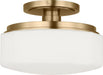 Visual Comfort Studio Canada - One Light Flush Mount - Fairfax - Estate Brass- Union Lighting Luminaires Decor